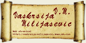 Vaskrsija Milijašević vizit kartica